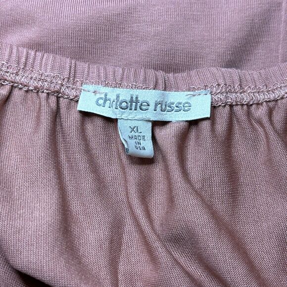 Charlotte Russe Strappy Deep V Mini Dress Mauve Dusty Rose Size Extra Large XL - Picture 3 of 4